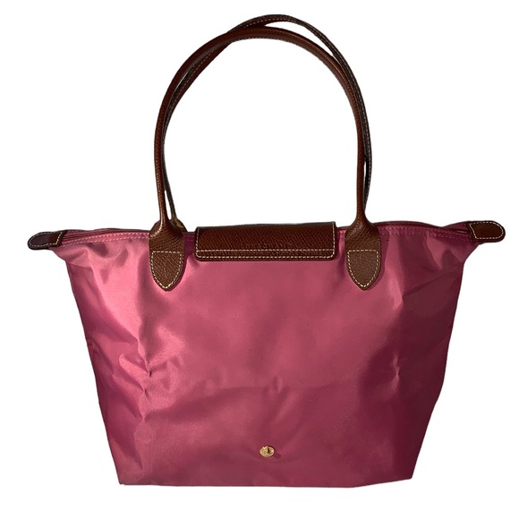 ⚡️Longchamp Pink Medium Le Pilage Tote Bag Business Casual Purse Preppy Satchel - Picture 2 of 12